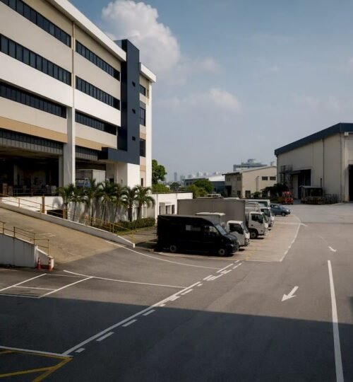 Singapore industrial estate with B1 and B2 buildings