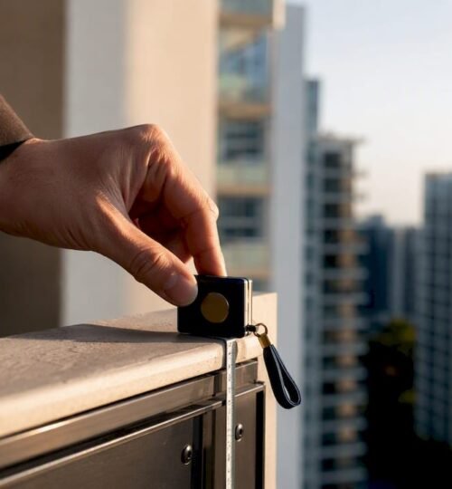Valuer inspecting apartment architectural detail