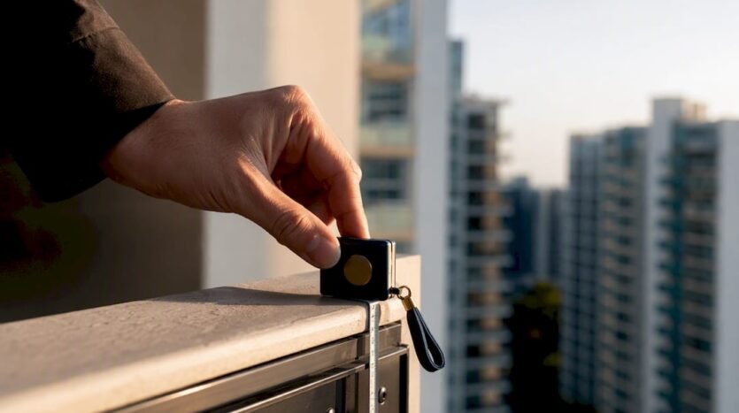 Valuer inspecting apartment architectural detail