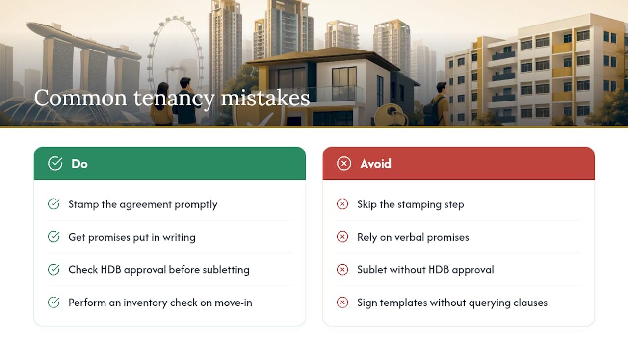 What are the most common mistakes in Singapore tenancy agreements? — overview diagram