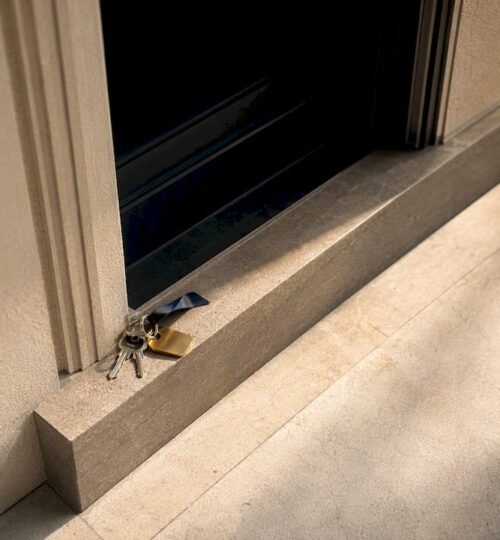 House keys at a Singapore property threshold