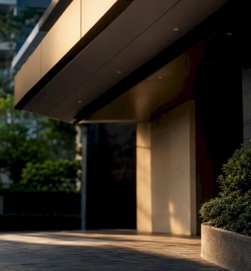 Cropped Singapore residential property entrance