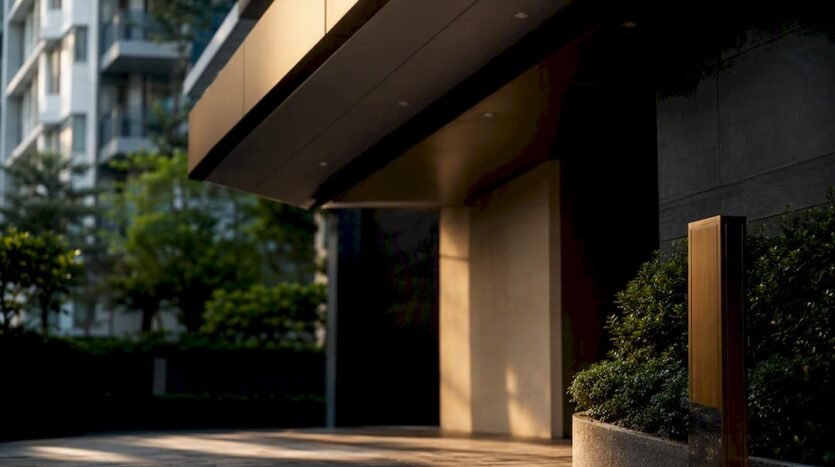 Cropped Singapore residential property entrance