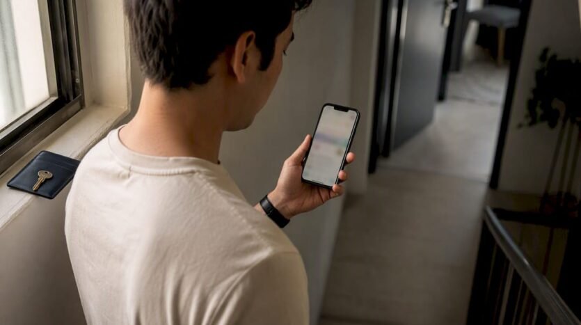 Tenant checking rental contact details