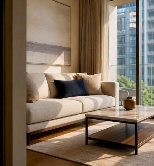 Staged Singapore home prepared for viewing