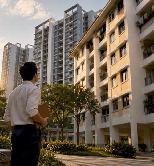 Contrasting Singapore residential blocks for comparison