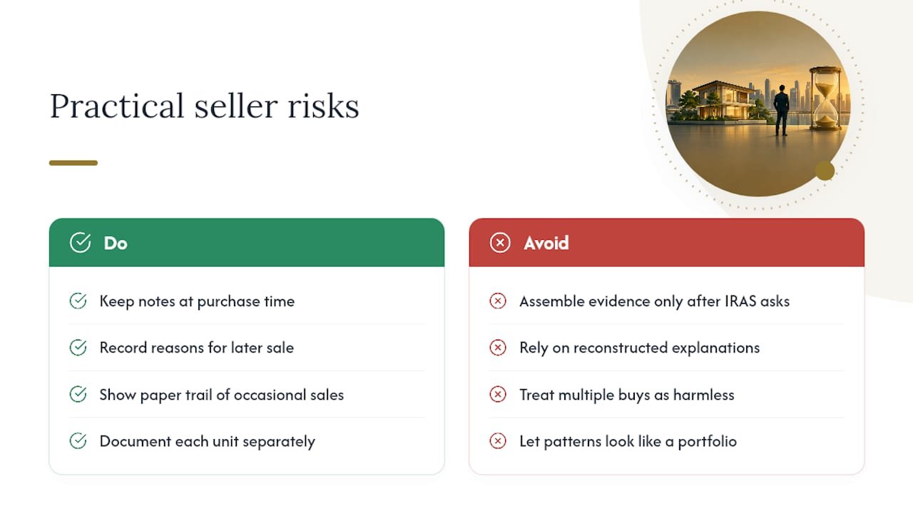 Author perspective: practical risks for active sellers — overview diagram