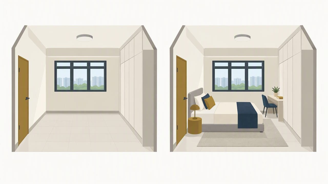 HDB room structure preserved in virtual staging